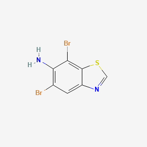molecular formula C7H4Br2N2S B3038149 5,7-Dibromobenzo[d]thiazol-6-amine CAS No. 771-86-8