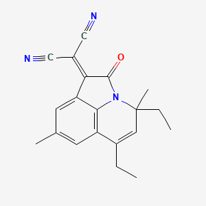 molecular formula C20H19N3O B3038159 (4,6-diethyl-4,8-dimethyl-2-oxo-4H-pyrrolo[3,2,1-ij]quinolin-1(2H)-ylidene)malononitrile CAS No. 774561-61-4