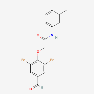 2-(2,6-dibromo-4-formylphenoxy)-N-(3-methylphenyl)acetamide