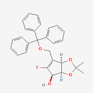 (3AS,4R,6aR)-5-fluoro-2,2-dimethyl-6-((trityloxy)methyl)-4,6a-dihydro-3aH-cyclopenta[d][1,3]dioxol-4-ol