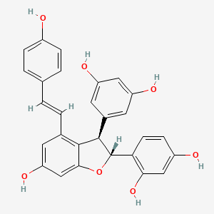 molecular formula C28H22O7 B3038278 Gnetuhainin A CAS No. 84870-53-1