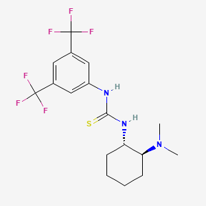 molecular formula C17H21F6N3S B3038291 1-(3,5-Bis(trifluoromethyl)phenyl)-3-((1S,2S)-2-(dimethylamino)cyclohexyl)thiourea CAS No. 851477-20-8