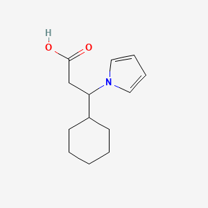 molecular formula C13H19NO2 B3038476 3-cyclohexyl-3-(1H-pyrrol-1-yl)propanoic acid CAS No. 866019-34-3