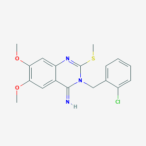3-(2-chlorobenzyl)-6,7-dimethoxy-2-(methylsulfanyl)-4(3H)-quinazolinimine