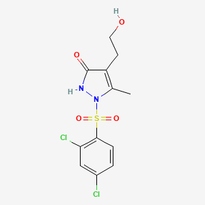 1-[(2,4-dichlorophenyl)sulfonyl]-4-(2-hydroxyethyl)-5-methyl-1,2-dihydro-3H-pyrazol-3-one