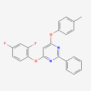 4-(2,4-Difluorophenoxy)-6-(4-methylphenoxy)-2-phenylpyrimidine