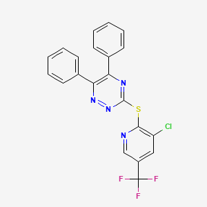 3-[3-Chloro-5-(trifluoromethyl)pyridin-2-yl]sulfanyl-5,6-diphenyl-1,2,4-triazine