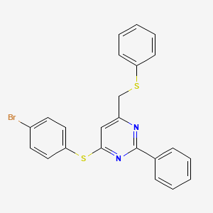 4-(4-Bromophenyl)sulfanyl-2-phenyl-6-(phenylsulfanylmethyl)pyrimidine