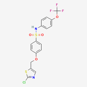 4-[(2-chloro-1,3-thiazol-5-yl)methoxy]-N-[4-(trifluoromethoxy)phenyl]benzenesulfonamide