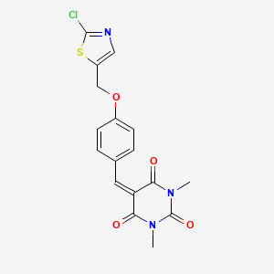 5-[[4-[(2-Chloro-1,3-thiazol-5-yl)methoxy]phenyl]methylidene]-1,3-dimethyl-1,3-diazinane-2,4,6-trione