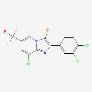 3-Bromo-8-chloro-2-(3,4-dichlorophenyl)-6-(trifluoromethyl)imidazo[1,2-a]pyridine