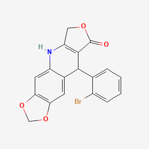 9-(2-bromophenyl)-6,9-dihydro[1,3]dioxolo[4,5-g]furo[3,4-b]quinolin-8(5H)-one