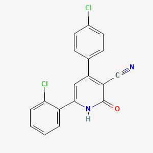6-(2-Chlorophenyl)-4-(4-chlorophenyl)-2-oxo-1,2-dihydro-3-pyridinecarbonitrile