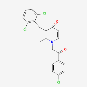 1-[2-(4-chlorophenyl)-2-oxoethyl]-3-(2,6-dichlorobenzyl)-2-methyl-4(1H)-pyridinone monohydrate