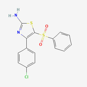 5-(Benzenesulfonyl)-4-(4-chlorophenyl)-1,3-thiazol-2-amine