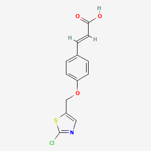 (E)-3-[4-[(2-chloro-1,3-thiazol-5-yl)methoxy]phenyl]prop-2-enoic acid