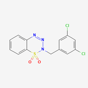 molecular formula C13H9Cl2N3O2S B3038572 2-(3,5-dichlorobenzyl)-1lambda~6~,2,3,4-benzothiatriazine-1,1(2H)-dione CAS No. 866151-93-1