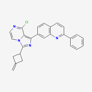molecular formula C26H19ClN4 B3038590 7-(8-Chloro-3-(3-methylenecyclobutyl)imidazo[1,5-a]pyrazin-1-yl)-2-phenylquinoline CAS No. 867163-50-6