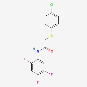 molecular formula C14H9ClF3NOS B3038595 2-[(4-chlorophenyl)sulfanyl]-N-(2,4,5-trifluorophenyl)acetamide CAS No. 868256-35-3