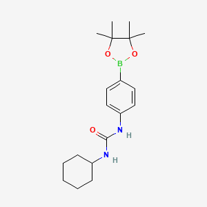 molecular formula C19H29BN2O3 B3038619 1-环己基-3-(4-(4,4,5,5-四甲基-1,3,2-二氧杂硼烷-2-基)苯基)脲 CAS No. 874297-81-1