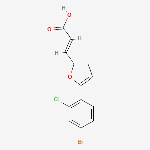 (2E)-3-[5-(4-bromo-2-chlorophenyl)furan-2-yl]prop-2-enoic acid