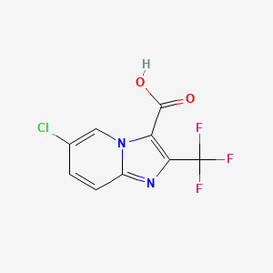 molecular formula C9H4ClF3N2O2 B3038627 6-Chloro-2-(trifluoromethyl)imidazo[1,2-a]pyridine-3-carboxylic acid CAS No. 874830-60-1
