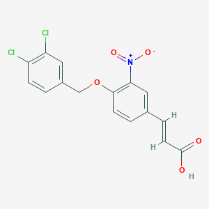 (2E)-3-{4-[(3,4-dichlorophenyl)methoxy]-3-nitrophenyl}prop-2-enoic acid
