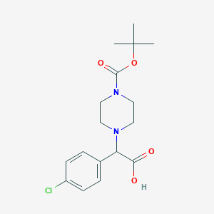 molecular formula C17H23ClN2O4 B3038674 2-(4-Boc-哌嗪基)-2-(4-氯苯基)乙酸 CAS No. 885273-01-8
