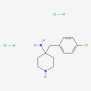 molecular formula C12H19Cl3N2 B3038676 4-(4-Chlorobenzyl)piperidin-4-amine dihydrochloride CAS No. 885500-38-9