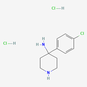 molecular formula C11H17Cl3N2 B3038677 4-(4-Chlorophenyl)piperidin-4-amine dihydrochloride CAS No. 885500-69-6