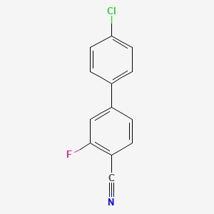 molecular formula C13H7ClFN B3038678 4'-氯-3-氟[1,1'-联苯]-4-腈 CAS No. 885949-48-4