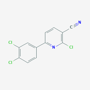 molecular formula C12H5Cl3N2 B3038681 2-Chloro-6-(3,4-dichlorophenyl)nicotinonitrile CAS No. 885950-30-1