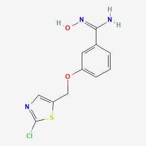molecular formula C11H10ClN3O2S B3038682 (E)-3-[(2-氯-1,3-噻唑-5-基)甲氧基]-N'-羟基苯-1-甲酰胺 CAS No. 885950-42-5