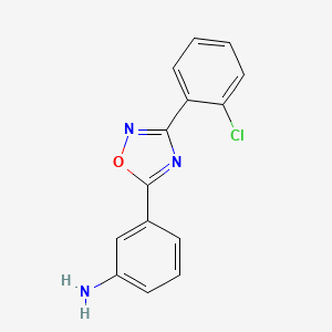 molecular formula C14H10ClN3O B3038683 3-[3-(2-Chlorophenyl)-1,2,4-oxadiazol-5-yl]aniline CAS No. 885953-70-8