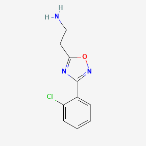 molecular formula C10H10ClN3O B3038684 2-[3-(2-Chlorophenyl)-1,2,4-oxadiazol-5-yl]ethanamine CAS No. 885953-73-1