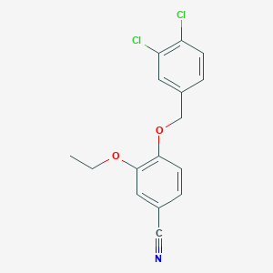 molecular formula C16H13Cl2NO2 B3038785 4-[(3,4-Dichlorobenzyl)oxy]-3-ethoxybenzonitrile CAS No. 902094-64-8