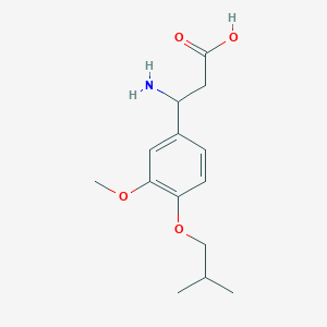 molecular formula C14H21NO4 B3038793 3-Amino-3-(4-isobutoxy-3-methoxyphenyl)propanoic acid CAS No. 902745-25-9
