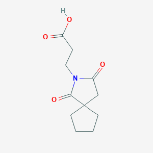 molecular formula C11H15NO4 B3038864 3-(1,3-Dioxo-2-azaspiro[4.4]nonan-2-yl)propanoic acid CAS No. 92147-40-5