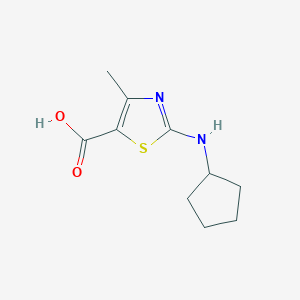 molecular formula C10H14N2O2S B3038899 2-(cyclopentylamino)-4-methyl-1,3-thiazole-5-carboxylic Acid CAS No. 927983-10-6