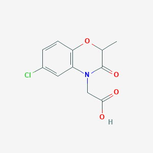 molecular formula C11H10ClNO4 B3038977 (6-chloro-2-methyl-3-oxo-2,3-dihydro-4H-1,4-benzoxazin-4-yl)acetic acid CAS No. 942863-51-6