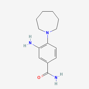 molecular formula C13H19N3O B3038978 3-Amino-4-(azepan-1-yl)benzamide CAS No. 943117-35-9