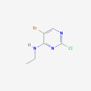 molecular formula C6H7BrClN3 B3039039 5-bromo-2-chloro-N-ethylpyrimidin-4-amine CAS No. 954221-06-8