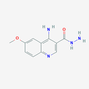 molecular formula C11H12N4O2 B3039044 4-Amino-6-methoxyquinoline-3-carbohydrazide CAS No. 955294-82-3