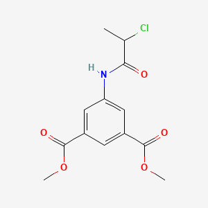 molecular formula C13H14ClNO5 B3039074 Dimethyl 5-[(2-chloropropanoyl)amino]isophthalate CAS No. 956576-41-3