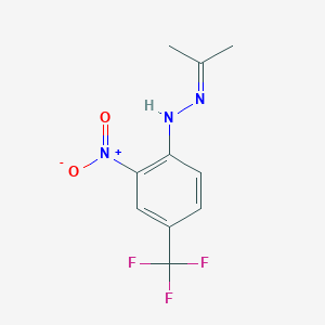 molecular formula C10H10F3N3O2 B3039130 Acetone 2-nitro-4-(trifluoromethyl)phenylhydrazone CAS No. 99422-00-1