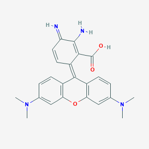 molecular formula C24H24N4O3 B3039164 2-amino-6-[3,6-bis(dimethylamino)xanthen-9-ylidene]-3-iminocyclohexa-1,4-diene-1-carboxylic acid CAS No. 339527-78-5