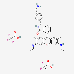 molecular formula C38H38F6N4O6 B3039177 N-[4-(Aminomethyl)benzyl]rhodamine 6G-amide bis(trifluoroacetate) CAS No. 591742-78-8