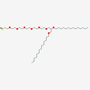 molecular formula C43H88O8S B3039227 20-(Tetradecyloxy)-3,6,9,12,15,18,22-heptaoxahexatriacontane-1-thiol CAS No. 1000856-32-5