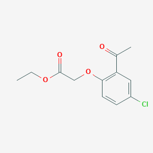 molecular formula C12H13ClO4 B3039229 Ethyl (2-acetyl-4-chlorophenoxy)acetate CAS No. 100119-57-1