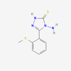 molecular formula C9H10N4S2 B3039258 4-Amino-5-(2-methylsulfanyl-phenyl)-4H-[1,2,4]triazole-3-thiol CAS No. 1003849-87-3